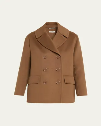 Max Mara Wool Double-Breasted Peacoat