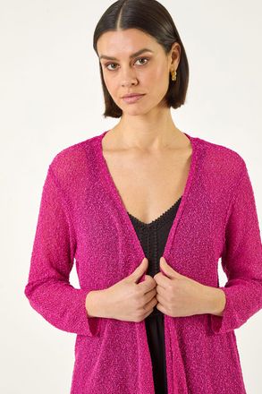 Roman Textured Shimmer Knit Shrug
