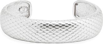 Karine Sultan Snakeskin Textured Cuff Bracelet in Silver at Nordstrom