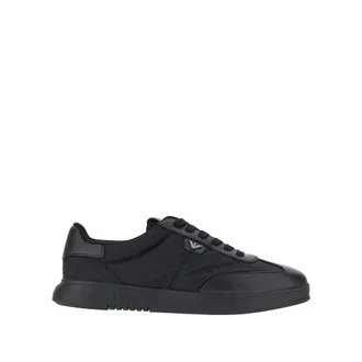Emporio Armani Nylon and leather sneakers with Eagle logo Man 10
