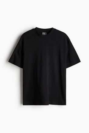 H&M T-Shirt in Loose Fit - Schwarz