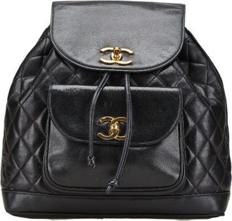 Chanel Black Leather Backpack (Pre-Owned)