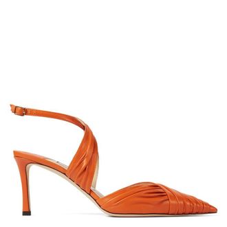 Jimmy Choo London Basil 75 Pointed-Toe Slingback Pumps, Brand Size 40 ( US Size 10 )