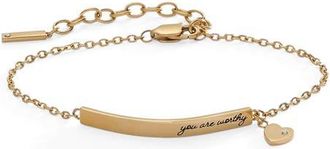 Alex and Ani You Are Worthy Inline Bracelet in Gold at Nordstrom