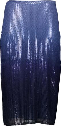Sams&oslash;e & Sams&oslash;e Saagneta Blauwe Rok - Dames - Midirokken - Blauw - XS - Polyester - Rokken