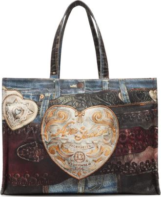 Acne Studios Borsa tote con applicazione - Blu