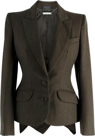 Alexander McQueen Olive Green Blazer with Tails Size M