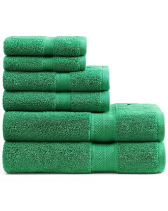 Tommy Hilfiger 200 Thread Count Modern American Solid Carded Cotton Z-Twist 6Pc Towel Set