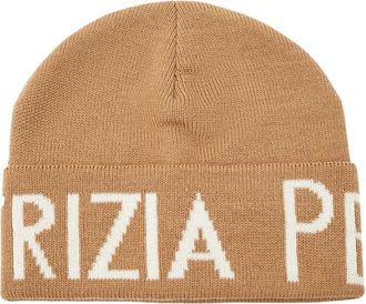 Patrizia Pepe Wollen Trui - Dames - Hoeden - Beige - ONE Size - Wol - Accessoires