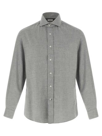 Brunello Cucinelli Cotton Shirt Shirt And Blouse Gray