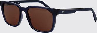 Lacoste Occhiali da sole aviator in acetato con lenti ambrate e logo monogram