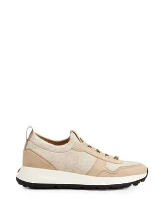 Tod's Beige Color Block Sneakers