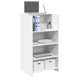 Berkfield Home Reception Desk White 55x50x103.5 cm Engineered Wood