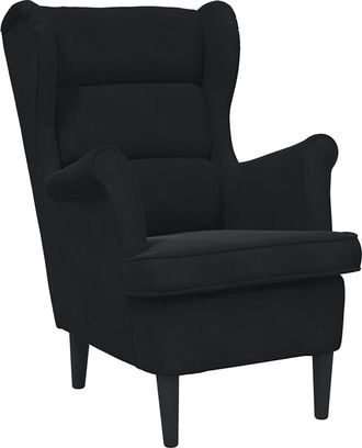 vidaXL Vidaxl - Sill&oacute;n De Terciopelo Negro