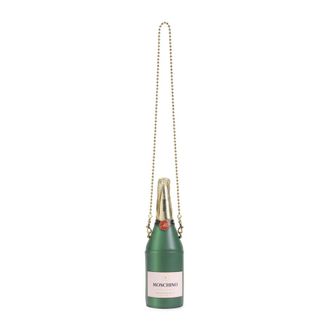 Moschino Green Champagne Bottle Crossbody Bag