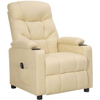 vidaXL Vidaxl - Sill&oacute;n Reclinable El&eacute;ctrico De Tela Crema