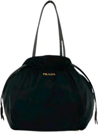 Prada Bolso Tote Pre-owned de Nailon Tessuto y Piel - Pre-owned - Mujer - Negro - ONE SIZE