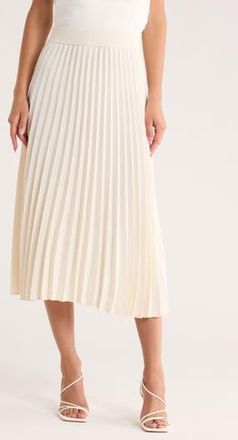 Nordstrom Pleated Midi Skirt in Ivory Pristine at Nordstrom Rack, Size Xx-Large