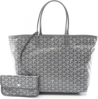 Goyard Gray Multi-Color Coated Canvas Leather Tote Bag (Pre-Owned)