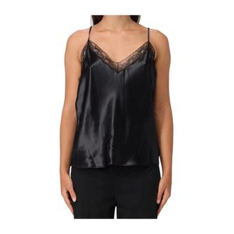 Alberta Ferretti Alberta Ferretti, Sleeveless Tops, female, Black, Size: S top e canotte poliestere