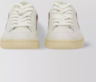 Veja v-12 rubber sole sneakers with contrast heel tab