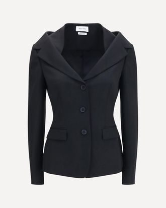 Alexander McQueen Structured off-shoulder Jacket with harness details Female 42