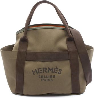 Herm&egrave;s Pre-owned Hermes Toile Sac de Pansage Grooming Bag Ladies LAF2FFGX85N6WXXV