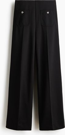 H&M Hose mit geradem Bein - Schwarz