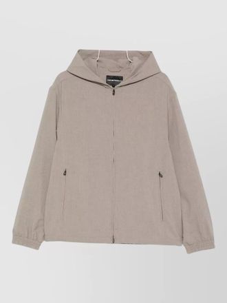Emporio Armani hooded blouson jacket elasticated cuffs