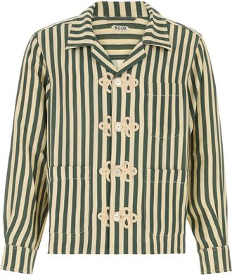 Bode Printed Silk Trillium Shirt