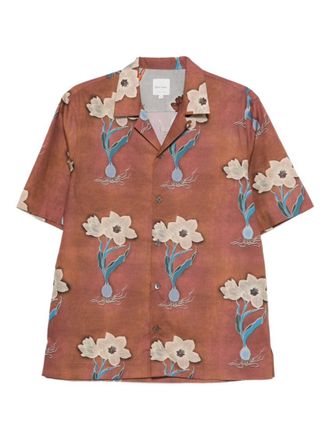 Paul Smith Red Regular Floral Shirts