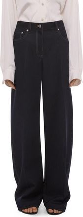 Helmut Lang Relaxed Bootcut Jeans in Navy Melange at Nordstrom, Size 25