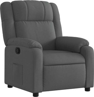 vidaXL Sill&oacute;n Reclinable De Tela Gris Oscuro Vidaxl