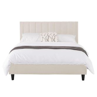 Concept Usine Cama 140x190 cm en terciopelo beige