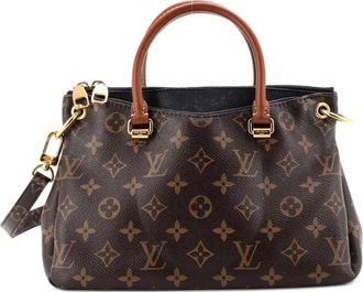 Louis Vuitton Borsa tote Pallas BB in pelle e tela con monogramma - Nero