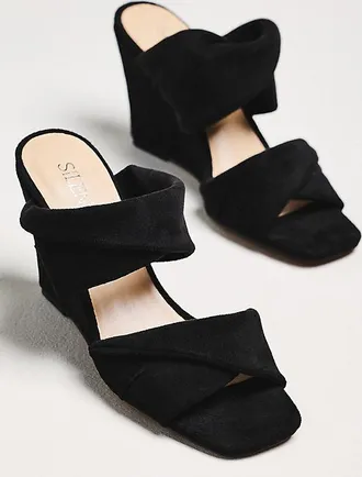 Silent D Kathy Double Strap Wedge Heels
