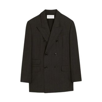 Ami Jassen, Dames, Grijs, S, Wol, Dubbelrijige Blazer