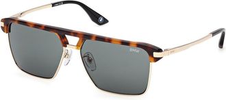 BMW BW0068-H 53N Mens Sunglasses Tortoiseshell Size 58