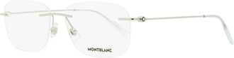 Montblanc MB0075O Rimless Metal Eyeglasses - Silver