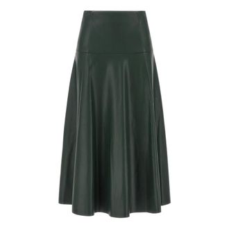 Nude Nude - The Nude Midi - Dames - Rokken - Groen - Maat: XS Leer