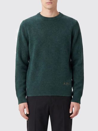 A.P.C. A. P.C. Maglia girocollo in pura lana con logo ricamato