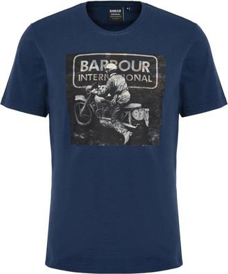 Barbour B.Intl Race T-Shirt - Heren - T-shirts - Blauw - L - Katoen - Tops