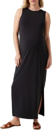 Ingrid & Isabel The Sidekick Maternity Column Dress in Black at Nordstrom, Size X-Small