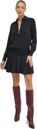 Pinko Pinko, Dames, Jurken, Zwart, Maat: XS Zijde