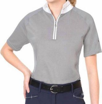 Ovation Elegance Sparkle Short Sleeve Shirt In Gray