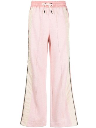 Moncler straight-leg cotton track pants - Pink