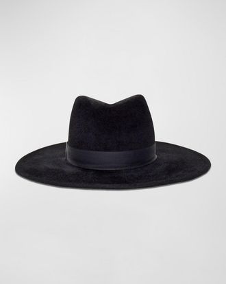 Gigi Burris Millinery Jeanne Black Felt Fedora