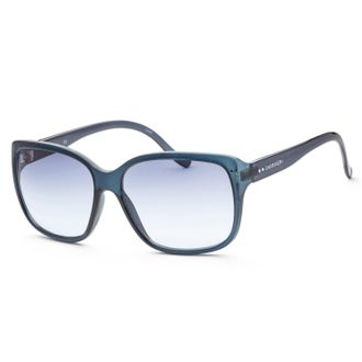 Calvin Klein Womens 60mm Blue Crystal Sunglasses