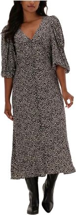 Catwalk Junkie Bloemen Maxi Jurk Dr Dawn - Dames - Casual kleedjes - Zwart - S - Kleedjes