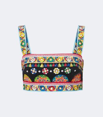 Dolce & Gabbana Carretto cotton crop top